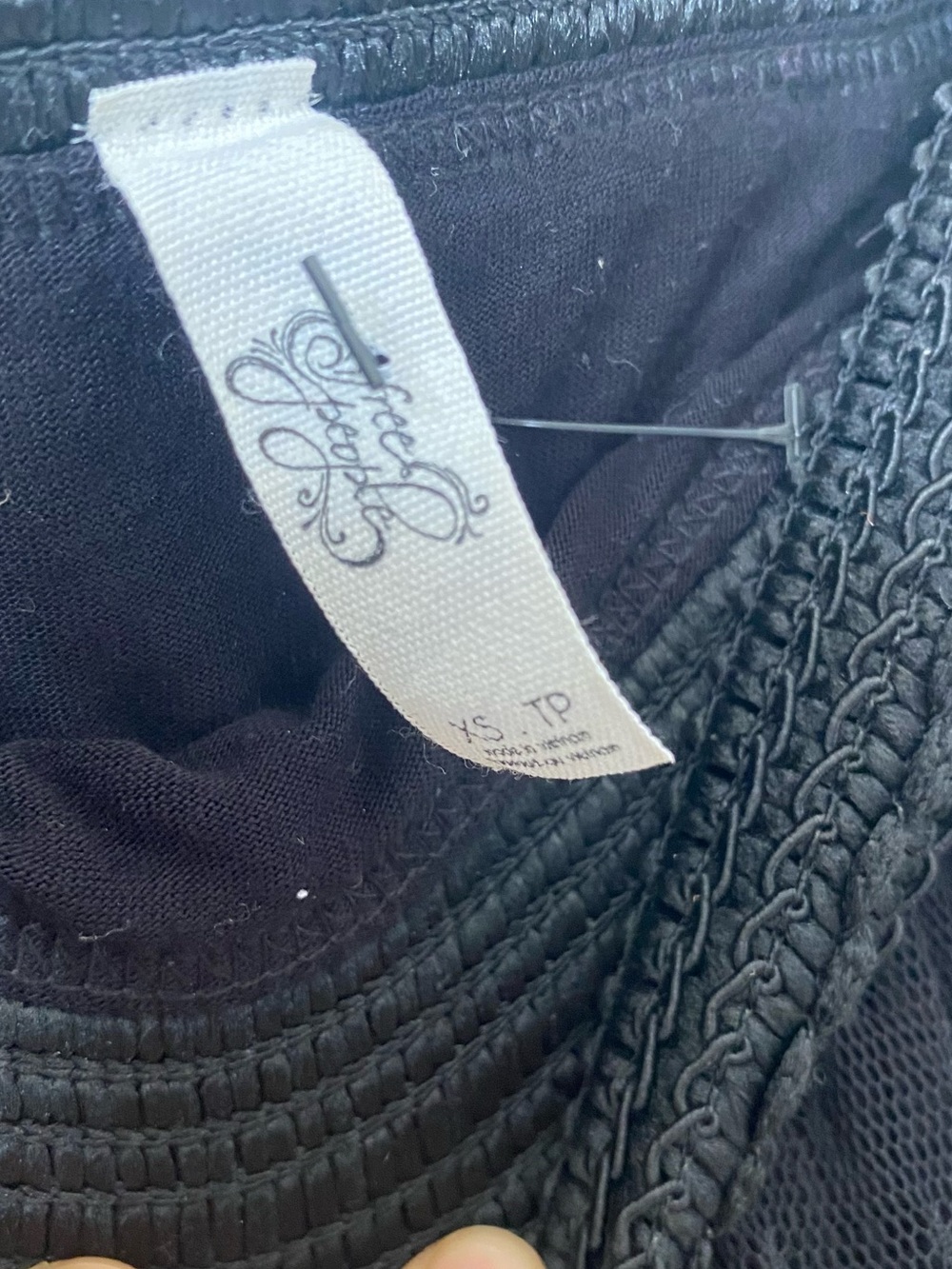 Free People black lace midi /maxi skirt - Picture 7 of 8